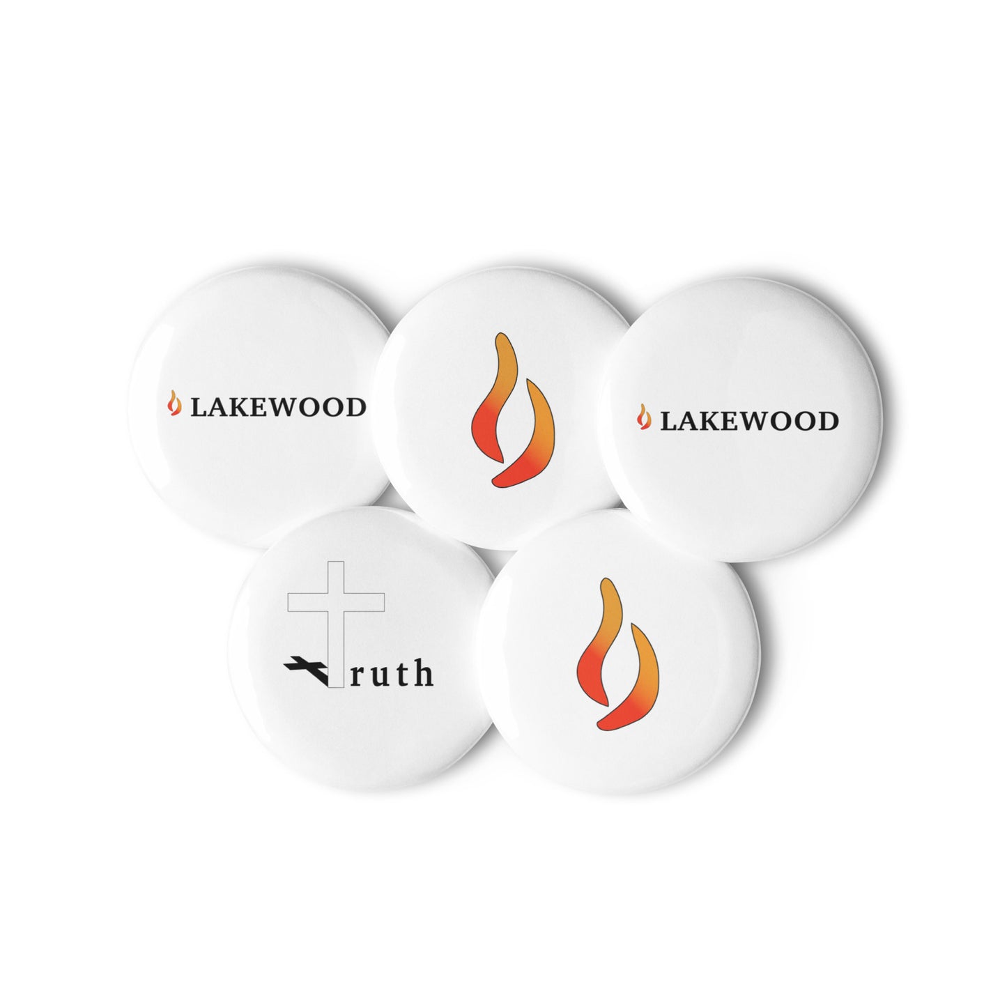 Set of pin buttons